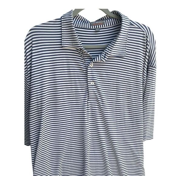 Men’s Big & Tall Peter Millar Striped Long Tuck Length Polo Shirt Size 2XL - Picture 2 of 5